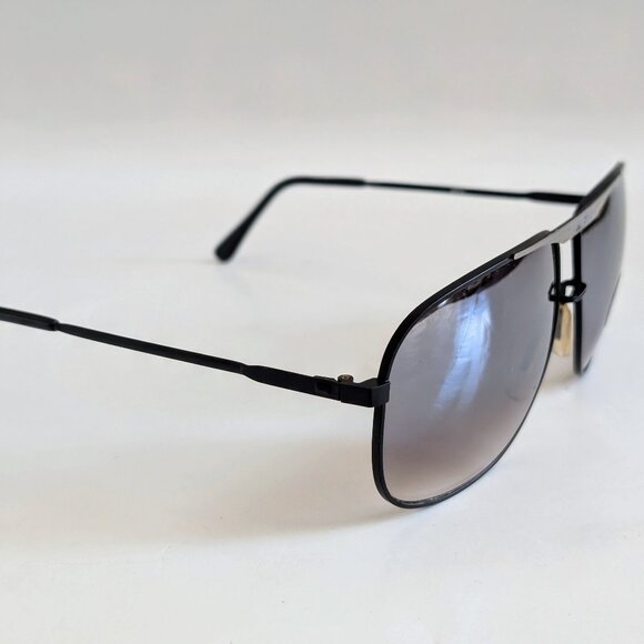 NWT Vintage 90's Large Square Metal Sport Sunglasses (M. Black) - Picture 2 of 5